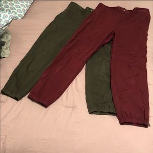 Lou & Grey ankle zip jogger pants - L